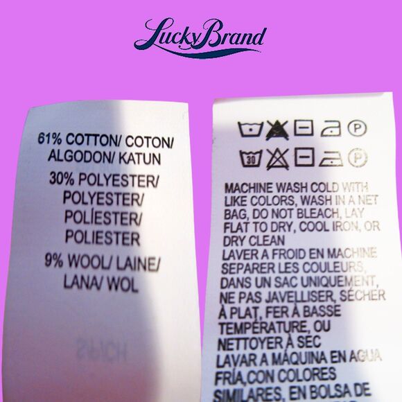 Lucky Brand NEW Cable Knit Crew Neck Sweater Top S - Picture 11 of 12